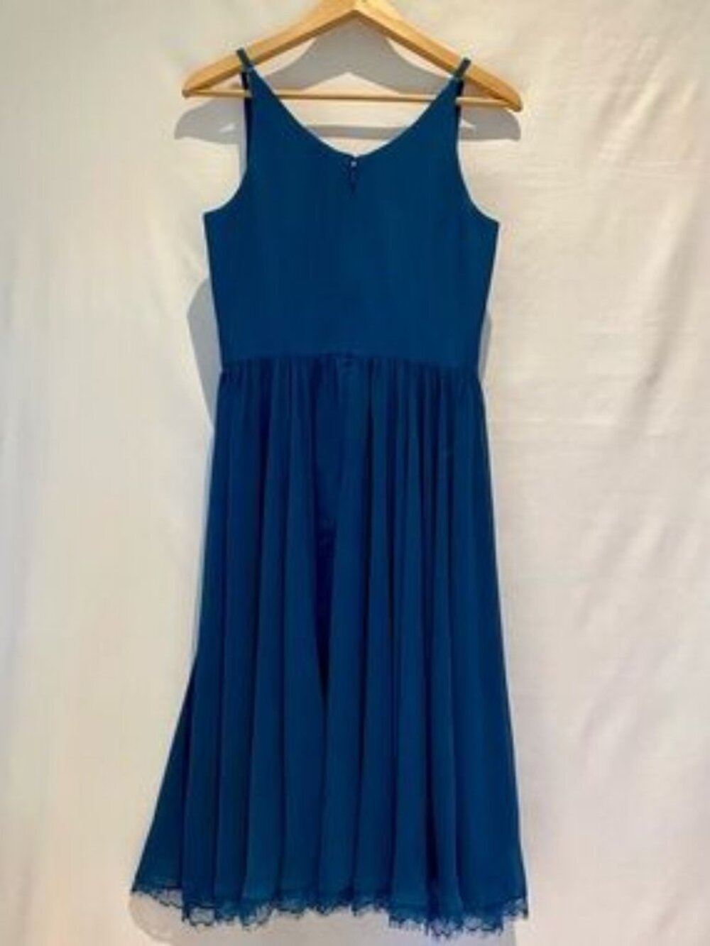 Dress the Population Alicia Fit & Flare Dress in Peacock Blue, size M - Picture 8 of 12